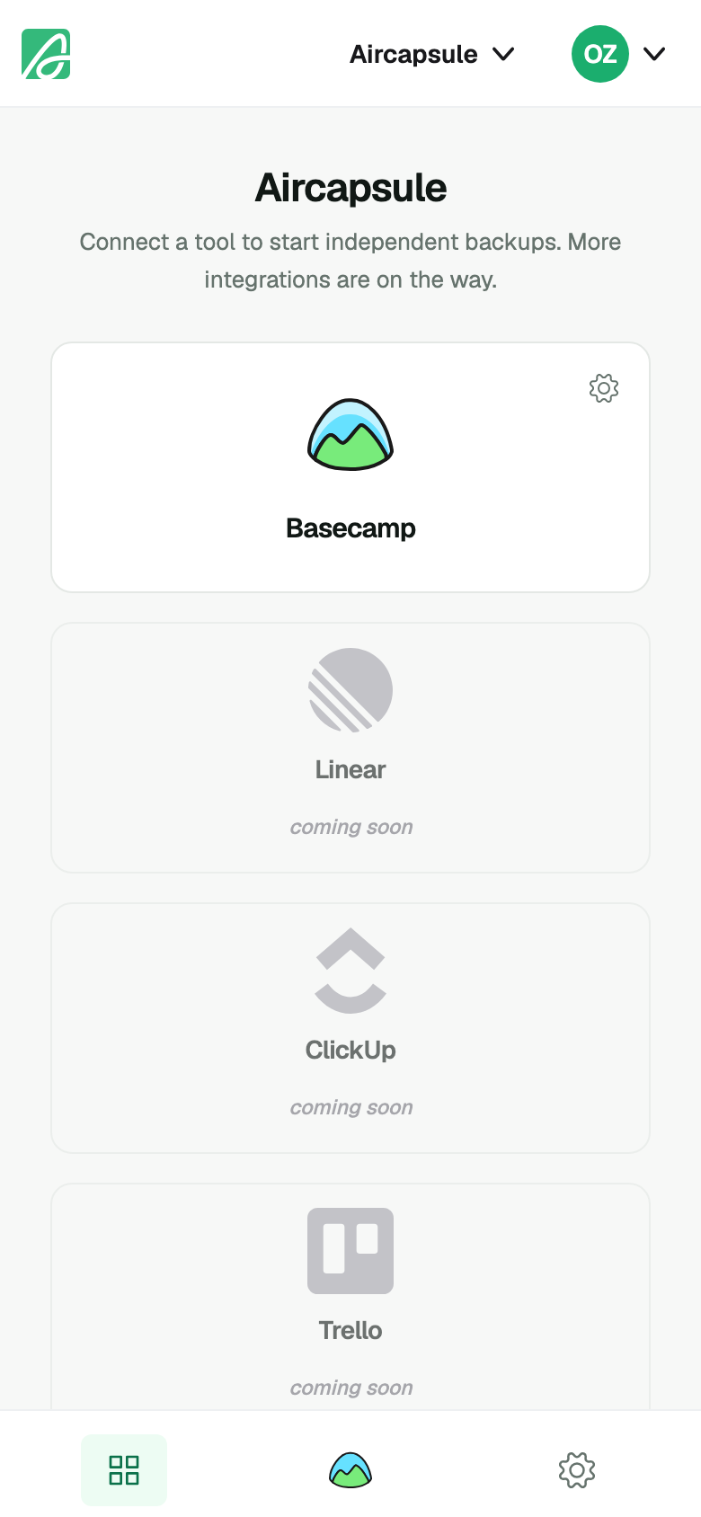 AirCapsule mobile tools view